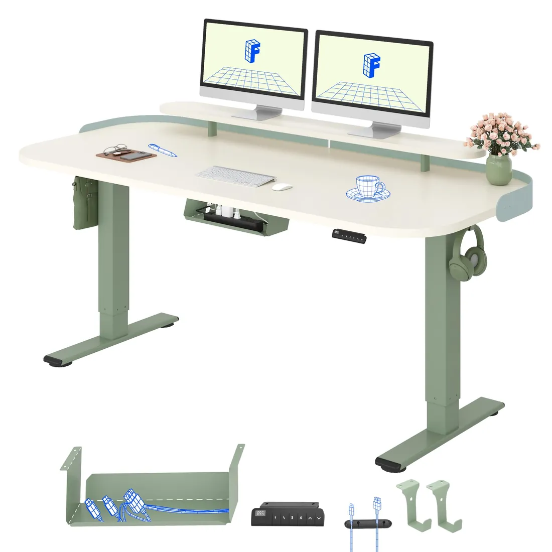 FlexiSpot E1 Pro SET (160 × 80 cm)